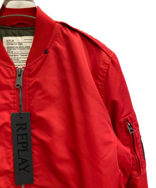 REPLAY（リプレイ）REPLAY (リプレイ) フライトジャケット レッド サイズ:M 未使用品の古着・服飾アイテム
