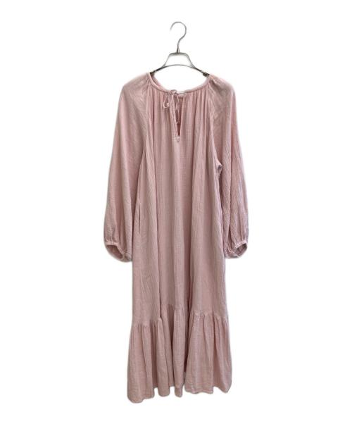 sara mallika（サラマリカ）sara mallika (サラマリカ) Cotton Gauze Long Dress ピンク サイズ:Mの古着・服飾アイテム