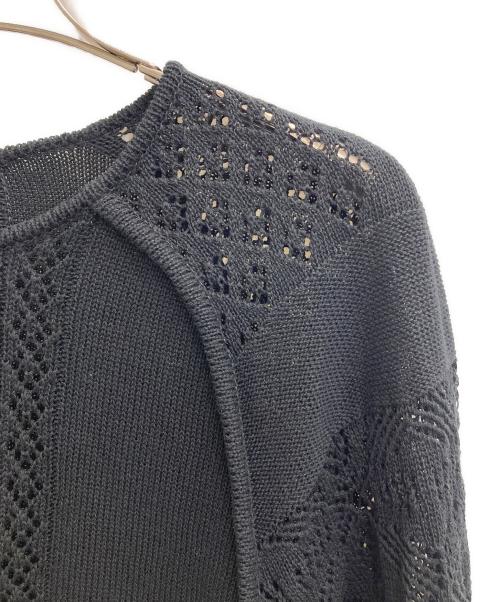 Mame Kurogouchi（マメクロゴウチ）mame kurogouchi (マメクロゴウチ) 25ss Lace Knitted Top ブラック サイズ:3の古着・服飾アイテム