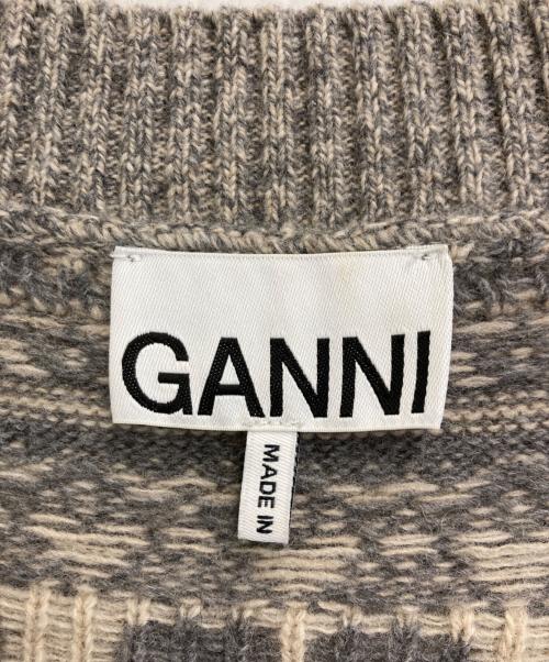 GANNI（ガニー）Ganni (ガニー) ロゴウールミックスベスト グレー サイズ:-の古着・服飾アイテム