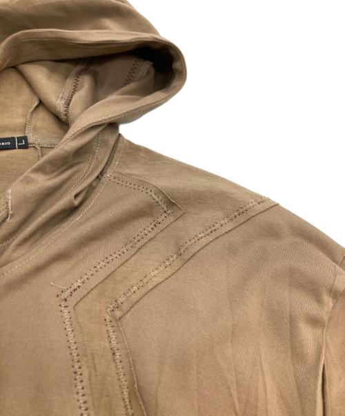 MARITHE+FRANCOIS GIRBAUD（マリテフランソワジルボー）MARITHE+FRANCOIS GIRBAUD (マリテフランソワジルボー) 刺し子ジップパーカー ブラウン サイズ:Lの古着・服飾アイテム