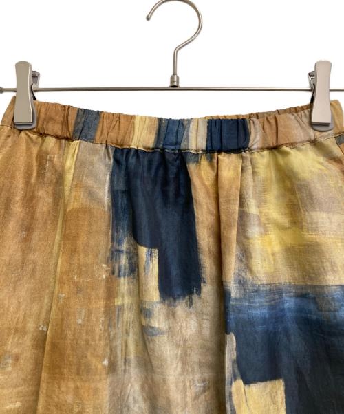 Rumche（ラムシェ）RUMCHE (ラムシェ) 22ss ”JENNIFER” Art Paint Skirt ネイビー×イエロー サイズ:freeの古着・服飾アイテム