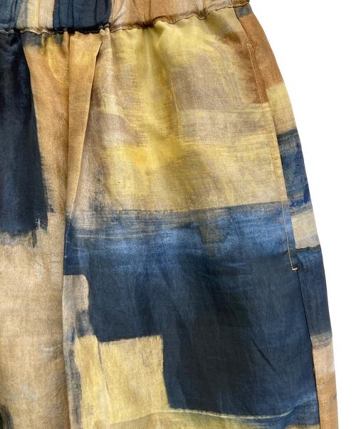 Rumche（ラムシェ）RUMCHE (ラムシェ) 22ss ”JENNIFER” Art Paint Skirt ネイビー×イエロー サイズ:freeの古着・服飾アイテム