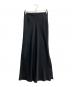 zoe（ゾーイ）の古着「スリットロングサテンスカート」｜ブラック