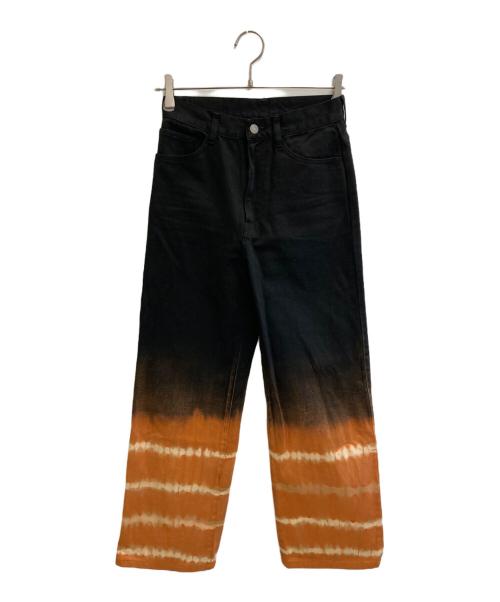FUMIKA UCHIDA（フミカウチダ）FUMIKA UCHIDA (フミカウチダ) TIE-DYE WIDE STRAIGHTPANTS ブラック サイズ:Sの古着・服飾アイテム