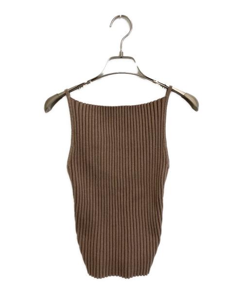 THE SHISHIKUI（シシクイ）THE SHISHIKUI (シシクイ) ニットキャミソール ブラウン サイズ:freeの古着・服飾アイテム