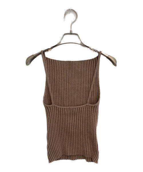 THE SHISHIKUI（シシクイ）THE SHISHIKUI (シシクイ) ニットキャミソール ブラウン サイズ:freeの古着・服飾アイテム
