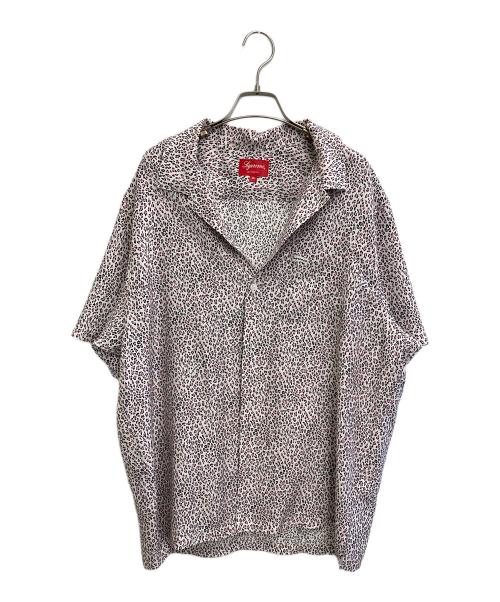 SUPREME（シュプリーム）SUPREME (シュプリーム) 22SS Leopard Silk S/S Shirt ホワイト×ピンク サイズ:XLの古着・服飾アイテム