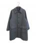 STEVEN ALAN（スティーブンアラン）の古着「FLAT MELTON CAMP COLLAR BALMACAAN COAT」｜ネイビー
