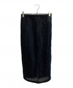 AURALEEオーラリー）の古着「ELASTIC SHEER NYLON SKIRT」｜ブラック