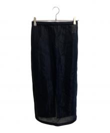 AURALEE（オーラリー）の古着「ELASTIC SHEER NYLON SKIRT」｜ブラック