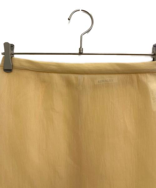 AURALEE（オーラリー）AURALEE (オーラリー) Elastic Sheer Nylon Skirt イエロー サイズ:1の古着・服飾アイテム
