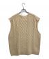 JOHN MASON SMITH (ジョンメイソンスミス) 5G ARAN VEST アイボリー サイズ:L：8000円