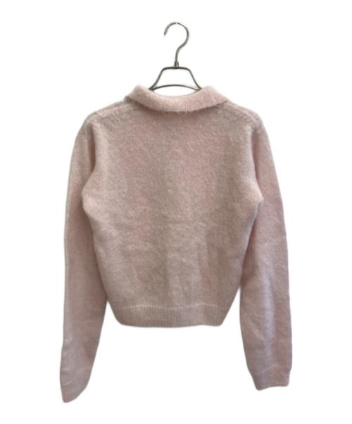 AURALEE（オーラリー）AURALEE (オーラリー) BRUSHED SUPER KID MOHAIR KNIT SHORT POLO ピンク サイズ:2の古着・服飾アイテム