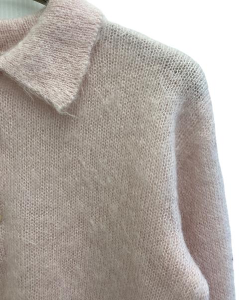 AURALEE（オーラリー）AURALEE (オーラリー) BRUSHED SUPER KID MOHAIR KNIT SHORT POLO ピンク サイズ:2の古着・服飾アイテム