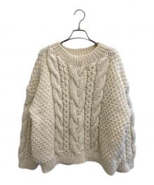 KAGURE（カグレ）の古着「ペルーアランクルーネックニット」｜アイボリー