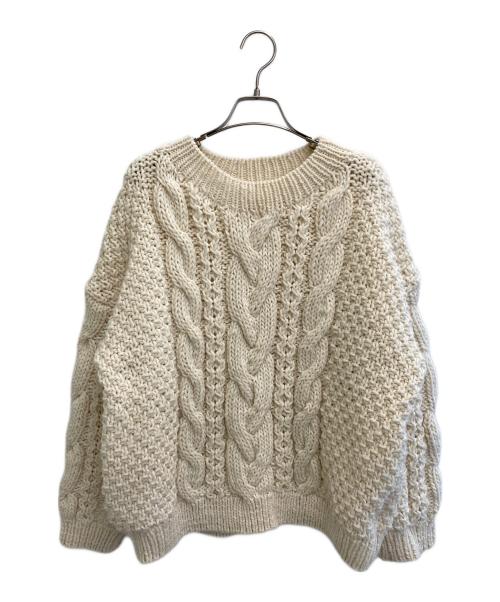 KAGURE（カグレ）kagure (カグレ) ペルーアランクルーネックニット アイボリー サイズ:freeの古着・服飾アイテム
