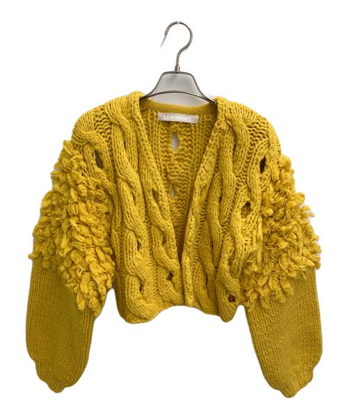 LEINWANDE（ラインヴァンド）LEINWANDE (ラインヴァンド) 22AW Cable Short Cardigan マスタード サイズ:free sizeの古着・服飾アイテム