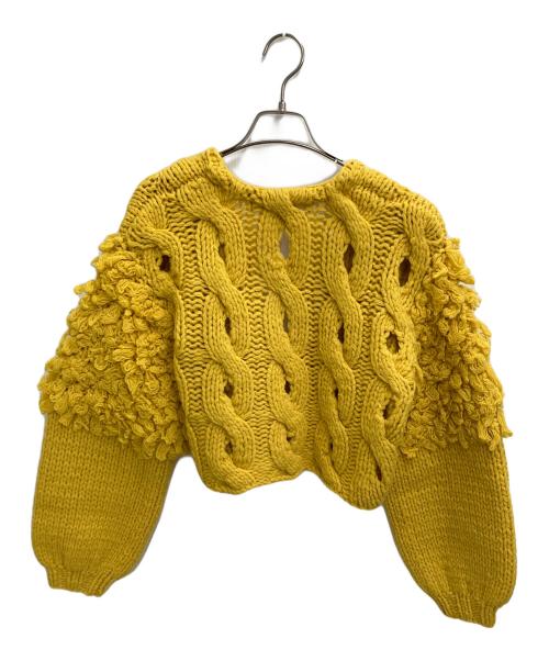 LEINWANDE（ラインヴァンド）LEINWANDE (ラインヴァンド) 22AW Cable Short Cardigan マスタード サイズ:free sizeの古着・服飾アイテム