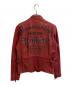 AVIREX (アヴィレックス) ラムレザーライダースジャケット レッド サイズ:M：18000円