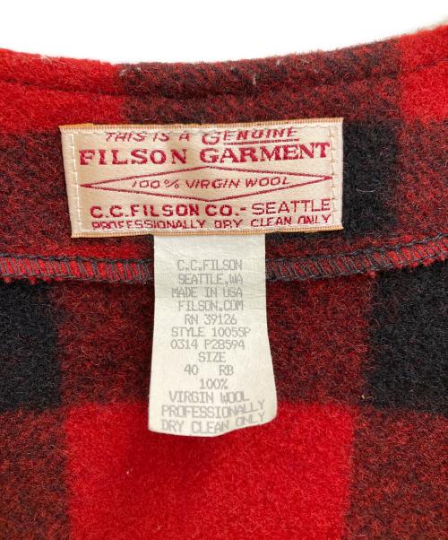 FILSON GARMENT（フィルソン ガーメント）FILSON GARMENT (フィルソン ガーメント) Mackinaw Wool Vest レッド サイズ:40の古着・服飾アイテム