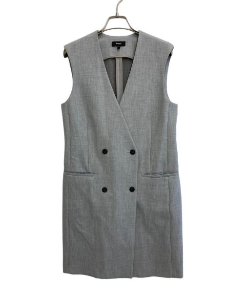 theory（セオリー）theory (セオリー) BISTRETCH DOUBLE2 ロングジレ グレー サイズ:2の古着・服飾アイテム