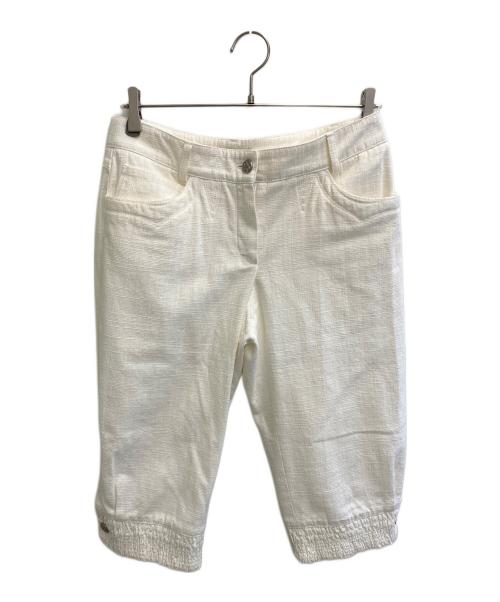 CHANEL（シャネル）CHANEL (シャネル) ツイードクロップドパンツ ホワイト サイズ:38の古着・服飾アイテム