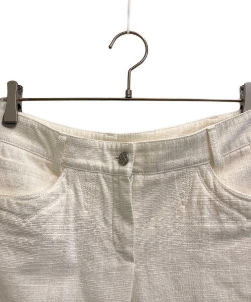 CHANEL（シャネル）CHANEL (シャネル) ツイードクロップドパンツ ホワイト サイズ:38の古着・服飾アイテム