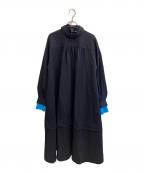 ENFOLDエンフォルド）の古着「A-LINE SHIRT DRESS」｜ネイビー