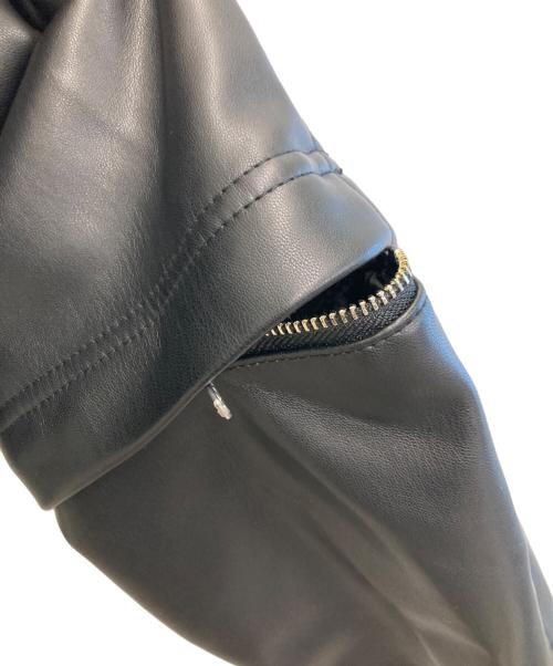 Ameri（アメリ）AMERI (アメリ) 2WAY FAKE LEATHER SHORT JACKET ブラック サイズ:freeの古着・服飾アイテム