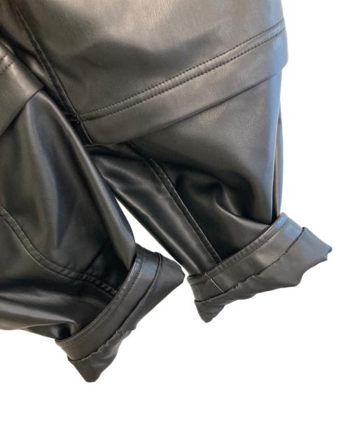 Ameri（アメリ）AMERI (アメリ) 2WAY FAKE LEATHER SHORT JACKET ブラック サイズ:freeの古着・服飾アイテム