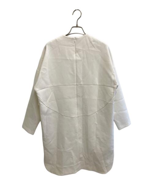 YOKO CHAN（ヨーコチャン）YOKO CHAN (ヨーコチャン) フロントラッフルパールドレス ホワイト サイズ:SIZE Mの古着・服飾アイテム