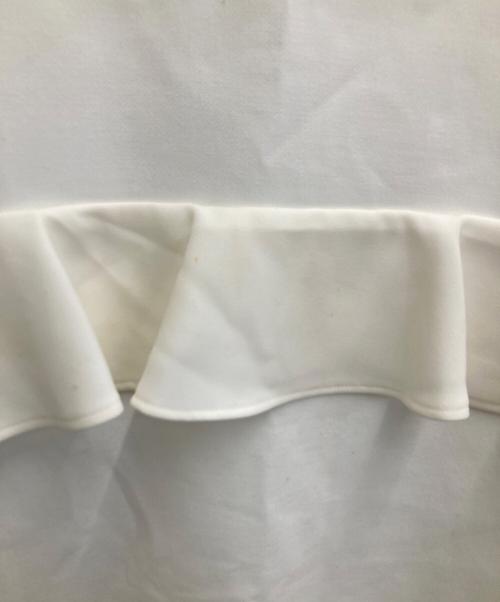 YOKO CHAN（ヨーコチャン）YOKO CHAN (ヨーコチャン) フロントラッフルパールドレス ホワイト サイズ:SIZE Mの古着・服飾アイテム