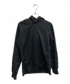 COMME des GARCONS HOMME PLUSコムデギャルソンオムプリュス）の古着「ペンキ柄ジャージーパーカー」｜ブラック