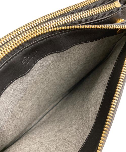 CELINE（セリーヌ）CELINE (セリーヌ) ラージトリオショルダーバッグ ブラックの古着・服飾アイテム