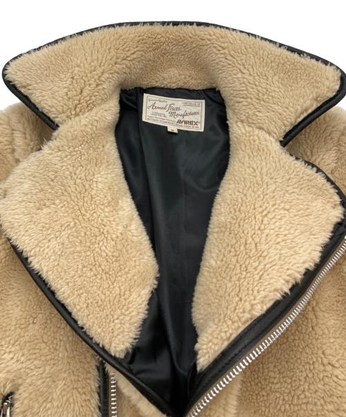 AVIREX（アヴィレックス）AVIREX (アヴィレックス) フリースライダースジャケット ベージュ サイズ:Mの古着・服飾アイテム