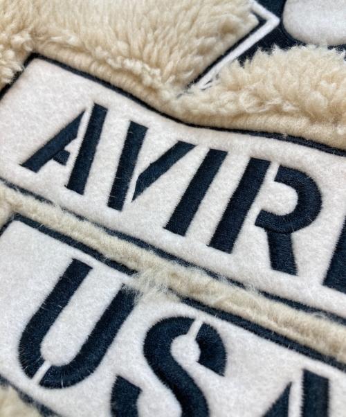 AVIREX（アヴィレックス）AVIREX (アヴィレックス) フリースライダースジャケット ベージュ サイズ:Mの古着・服飾アイテム