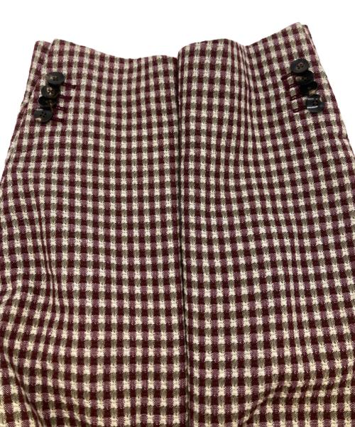 LARDINI（ラルディーニ）LARDINI (ラルディーニ) リネンブレンドチェックジャケット レッド サイズ:46の古着・服飾アイテム