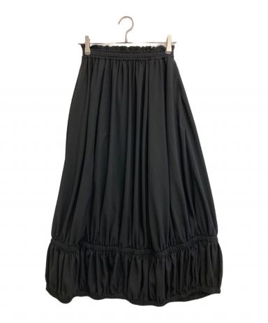 中古・古着通販】ENFOLD (エンフォルド) GATHER SKIRT ブラック サイズ