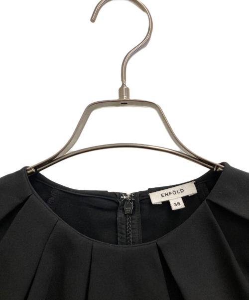 ENFOLD（エンフォルド）ENFOLD (エンフォルド) コットン ウェーブカラー ブラウス プルオーバー トップス ブラック サイズ:38の古着・服飾アイテム