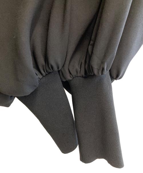 ENFOLD（エンフォルド）ENFOLD (エンフォルド) コットン ウェーブカラー ブラウス プルオーバー トップス ブラック サイズ:38の古着・服飾アイテム