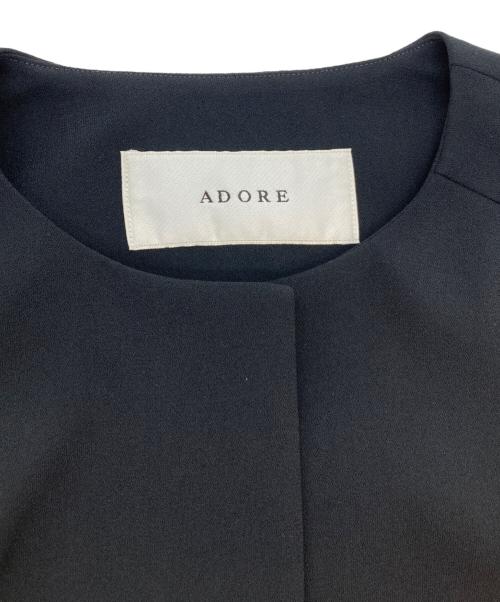 ADORE（アドーア）ADORE (アドーア) ノーカラージャケット ブラック サイズ:Mの古着・服飾アイテム
