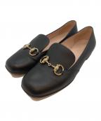 GUCCIグッチ）の古着「ホースビットレザーローファー」｜ブラック