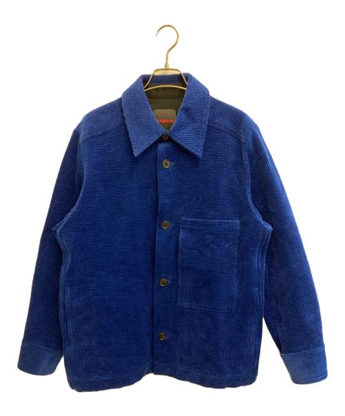 CABAN（キャバン）CABAN (キャバン) ストレッチコーデュロイ シャツブルゾン ブルー サイズ:Lの古着・服飾アイテム