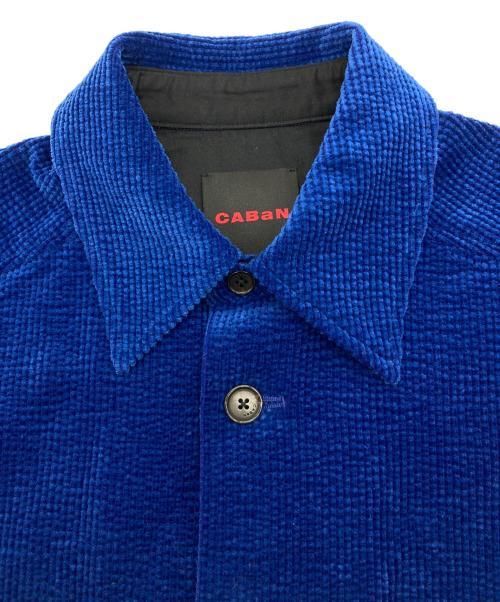 CABAN（キャバン）CABAN (キャバン) ストレッチコーデュロイ シャツブルゾン ブルー サイズ:Lの古着・服飾アイテム