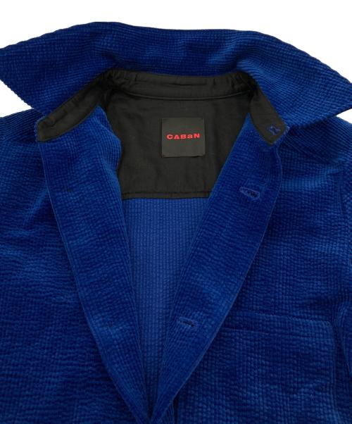 CABAN（キャバン）CABAN (キャバン) ストレッチコーデュロイ シャツブルゾン ブルー サイズ:Lの古着・服飾アイテム