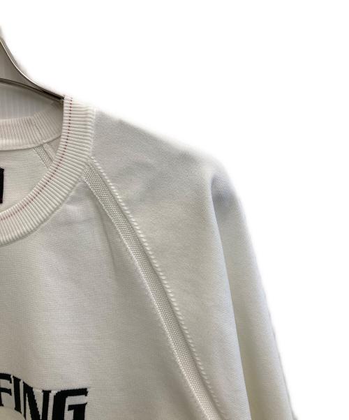 BRIEFING（ブリーフィング）BRIEFING (ブリーフィング) WR CREWNECK KNIT ホワイト サイズ:Lの古着・服飾アイテム
