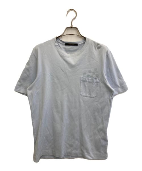 LOUIS VUITTON（ルイ ヴィトン）LOUIS VUITTON (ルイ ヴィトン) ダミエポケットTシャツ スカイブルー サイズ:Mの古着・服飾アイテム