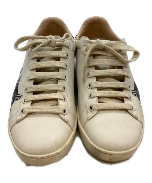 GUCCI（グッチ）GUCCI (グッチ) エース ミスティックキャット ホワイト サイズ:SIZE 23cmの古着・服飾アイテム