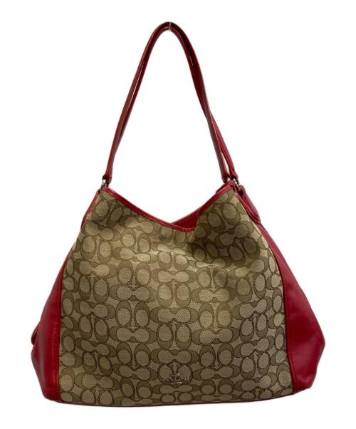 COACH（コーチ）COACH (コーチ) トートバッグ レッド×ブラウンの古着・服飾アイテム